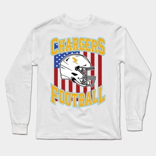 Retro Chargers Football Long Sleeve T-Shirt